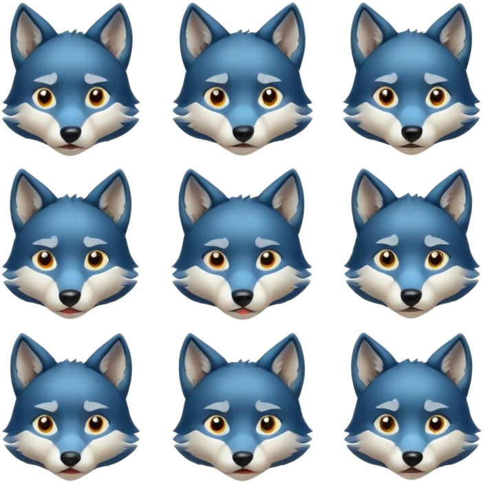 Anime Wolf facial expressions  emoji
