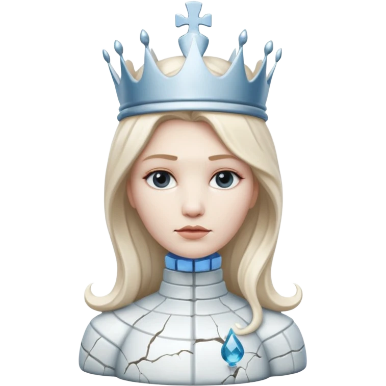 hacker chess piece white queen with climate change theme emoji