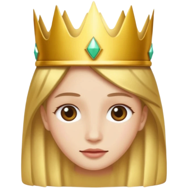 “Keep the 😌 emoji exactly the same, no edits, no human features. Just place the 👑 crown above it.” emoji
