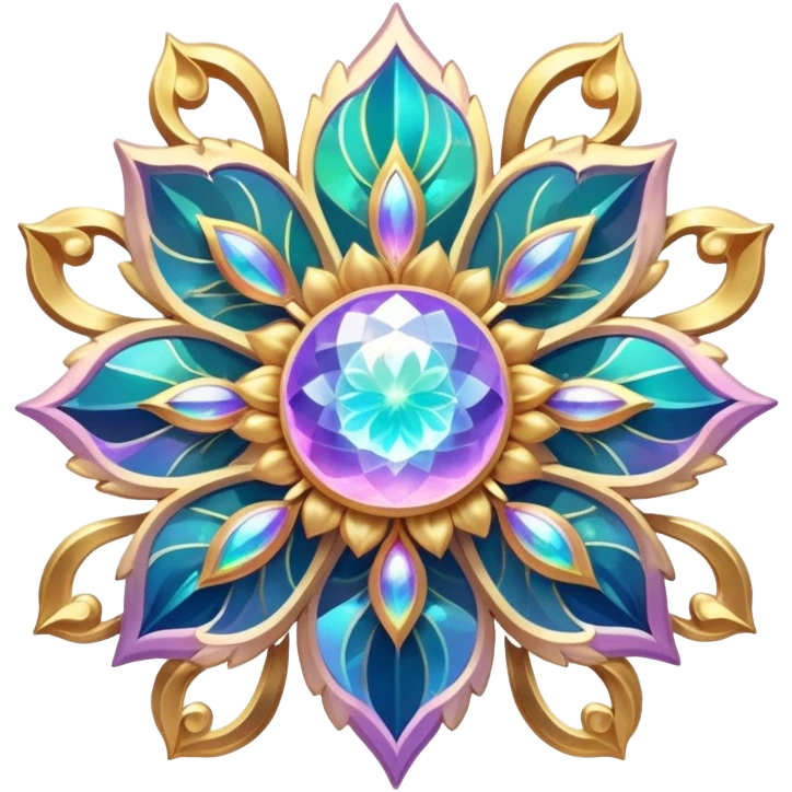 Epic divine legendary celestial flowery complex detailed iridescent aesthetic-scenery-Decorations emoji