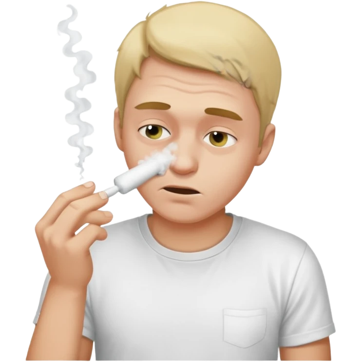 Guy snorting cocaine emoji emoji