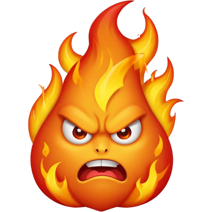 Angry flame death  emoji