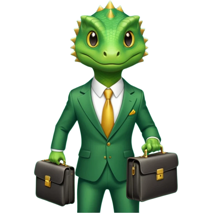 rich capitalist lizard king emoji