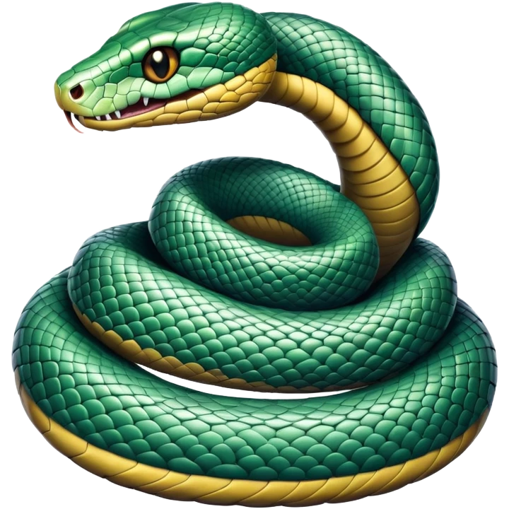 A coiled, hollow snake devouring its own empty skin. emoji