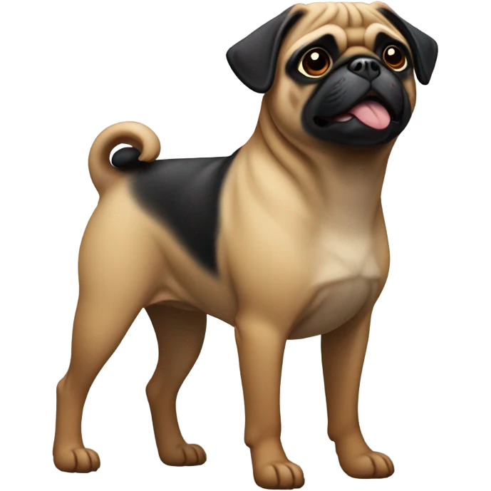 pug with rotweiller colouring emoji
