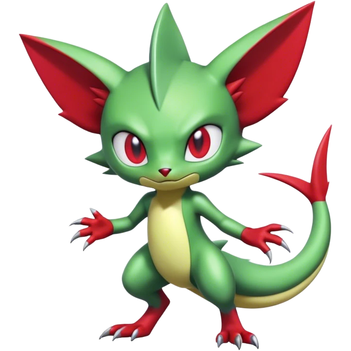 Cute Cool Edgy Shiny Ethereal Legendary Digimon-Sneasel-Scizor-hybrid full body emoji