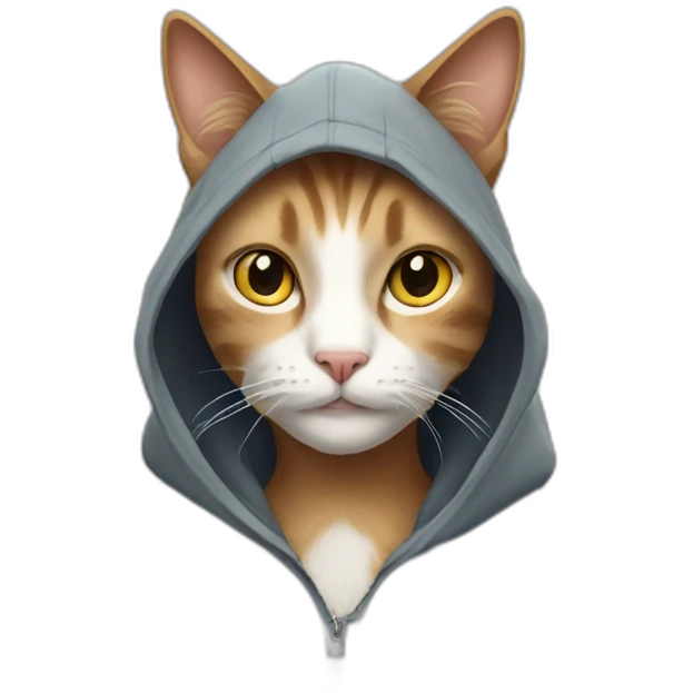 Cat with hoodini cat emoji