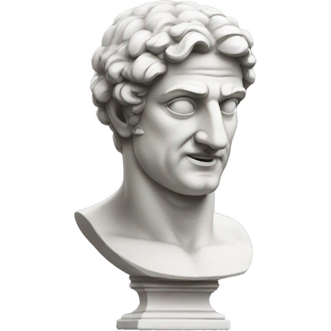 Greek statue head happy  emoji