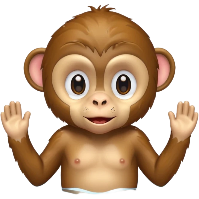 A swimmer monkey emoji