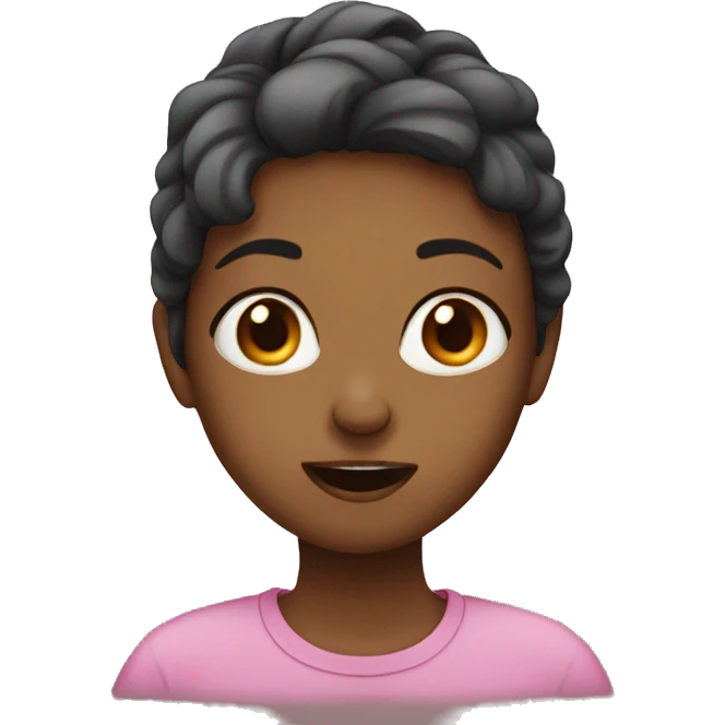 Girl mewing emoji