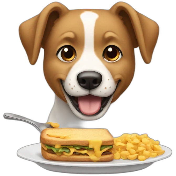 Perro comiendo  emoji