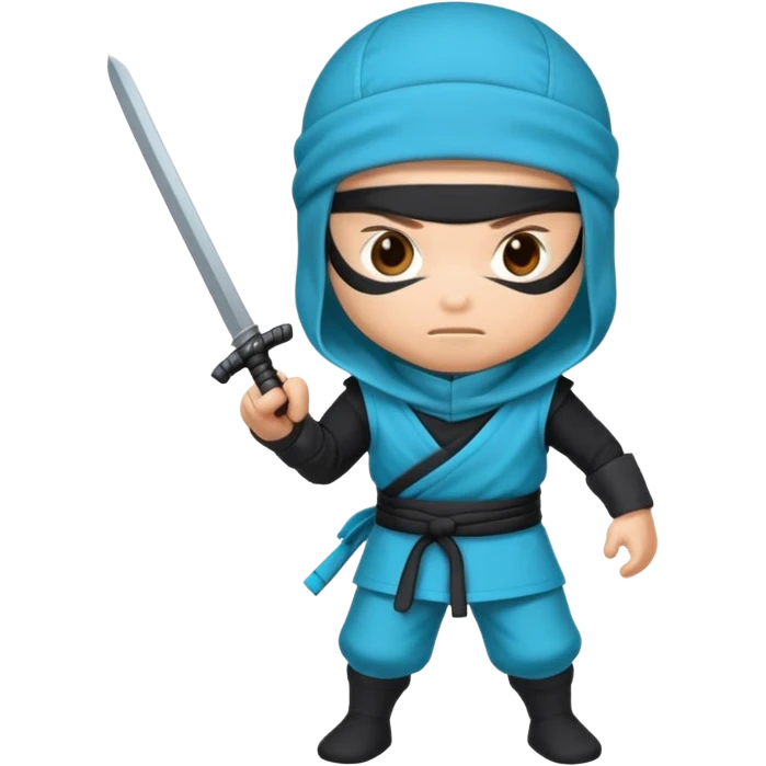 This ninja emoji 🥷with this color 🩵 emoji