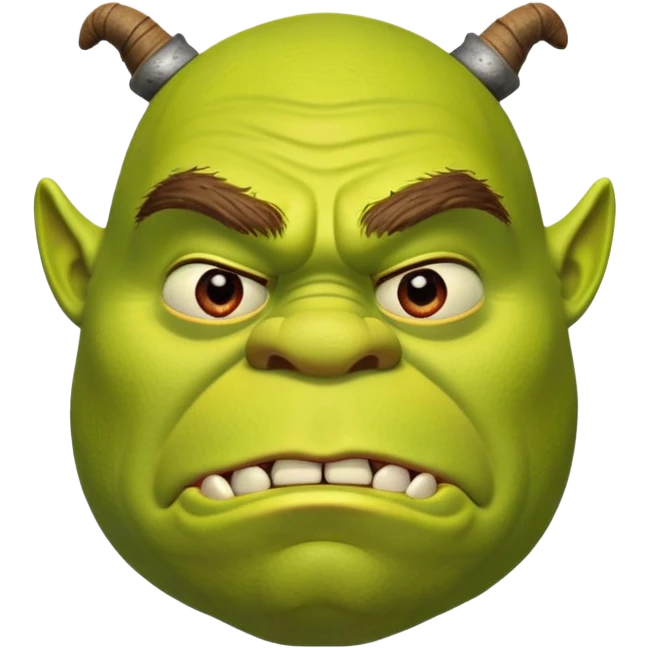 iconic Shrek face emoji