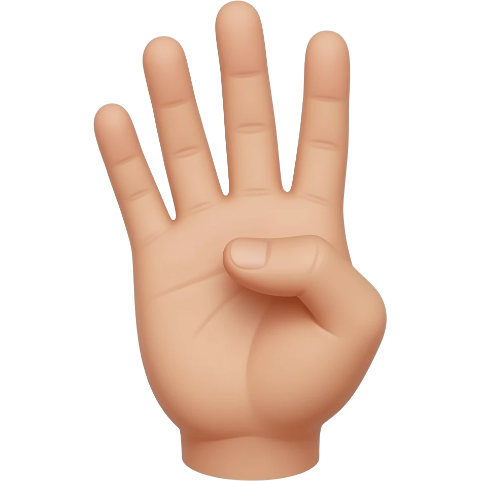 3 fingers up emoji