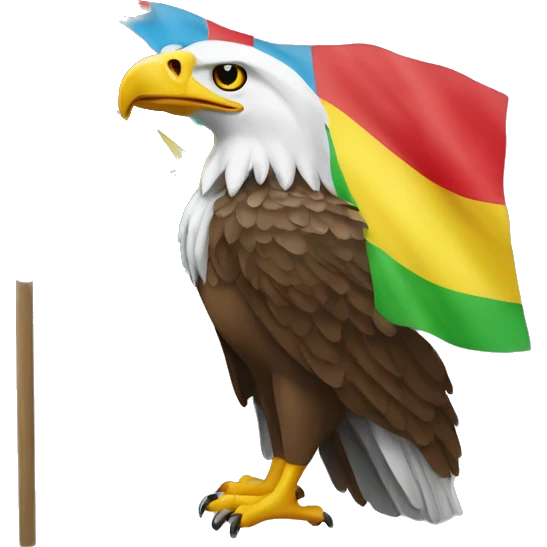 Un aigle avec le drapeau du mali comme cap emoji