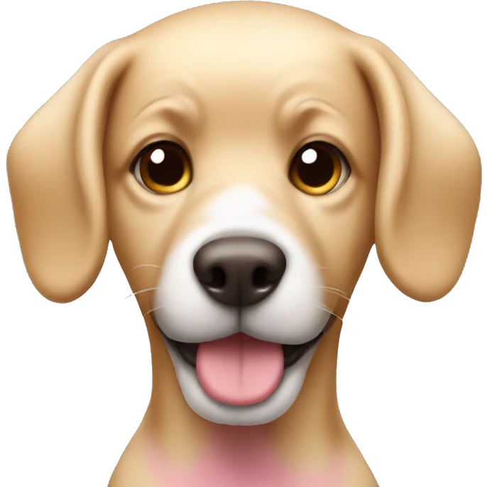 dog blond pink emoji