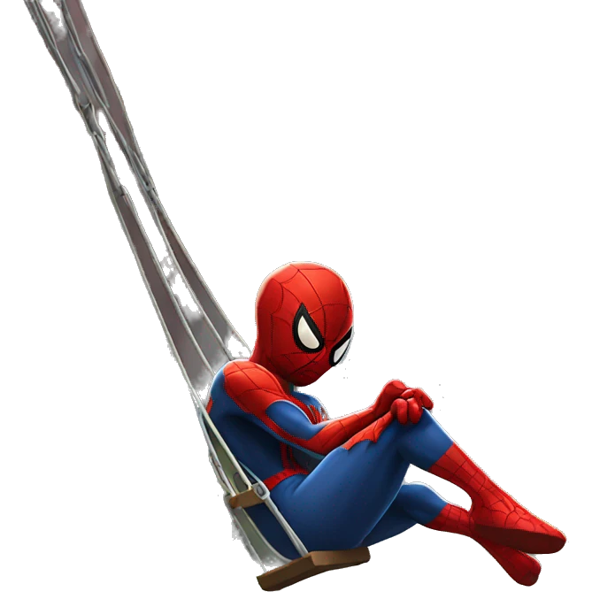 Spiderman swing in the city emoji