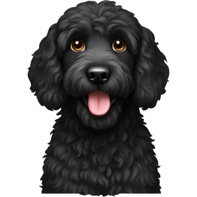 Black labradoodle  emoji