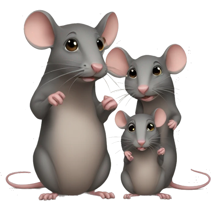 a rat family of 4 emoji