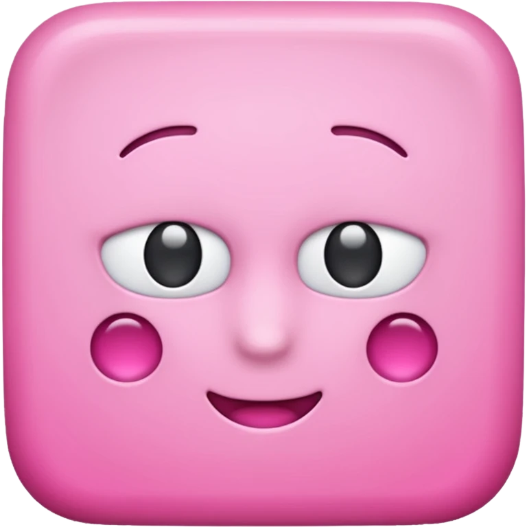 Pink Square with no face emoji