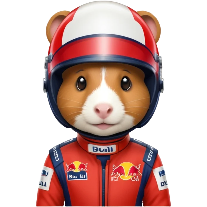guinea pig in a Red Bull racing suit emoji