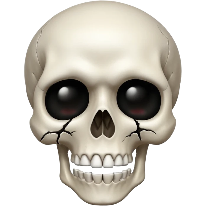 Skeleton face  surprise head blowing emoji