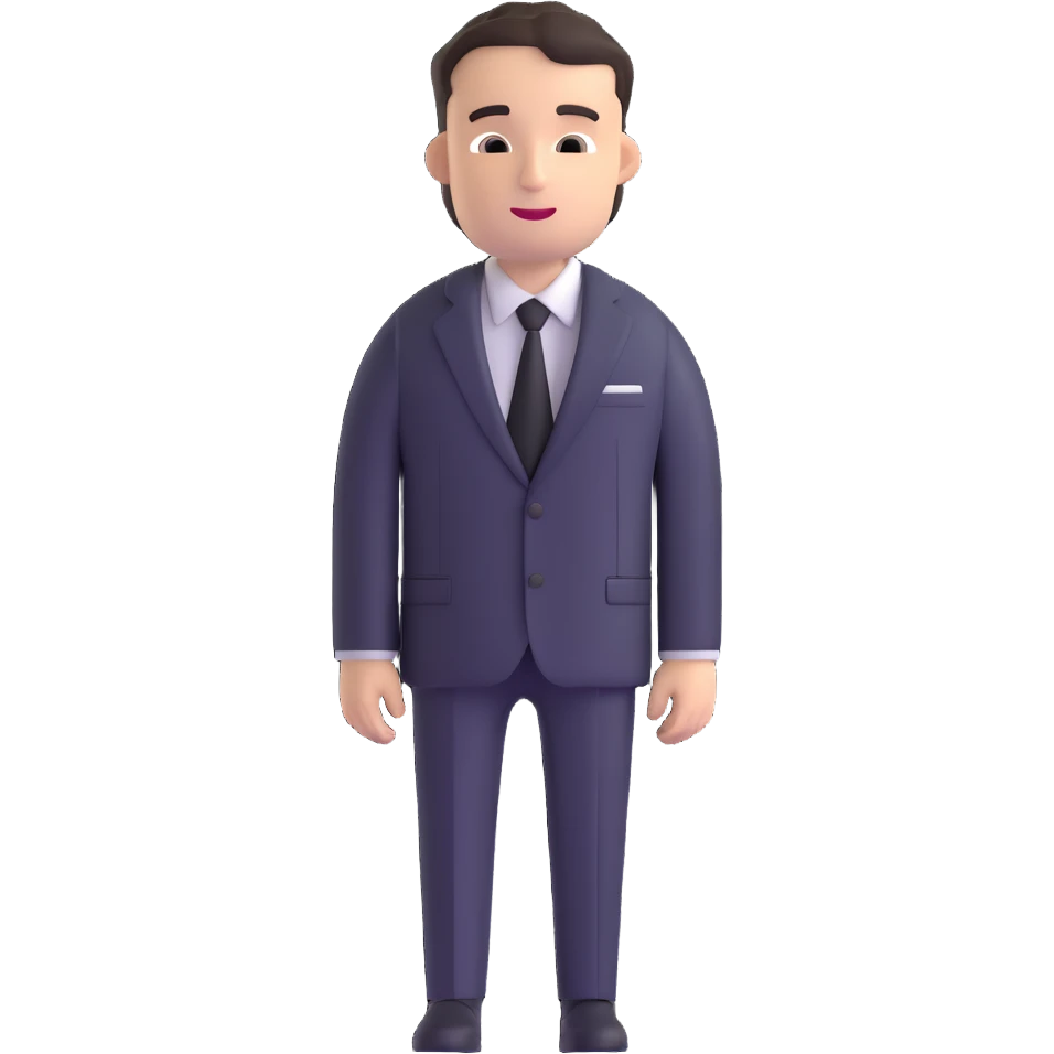 man wearing a suit with black horizontal stripes emoji