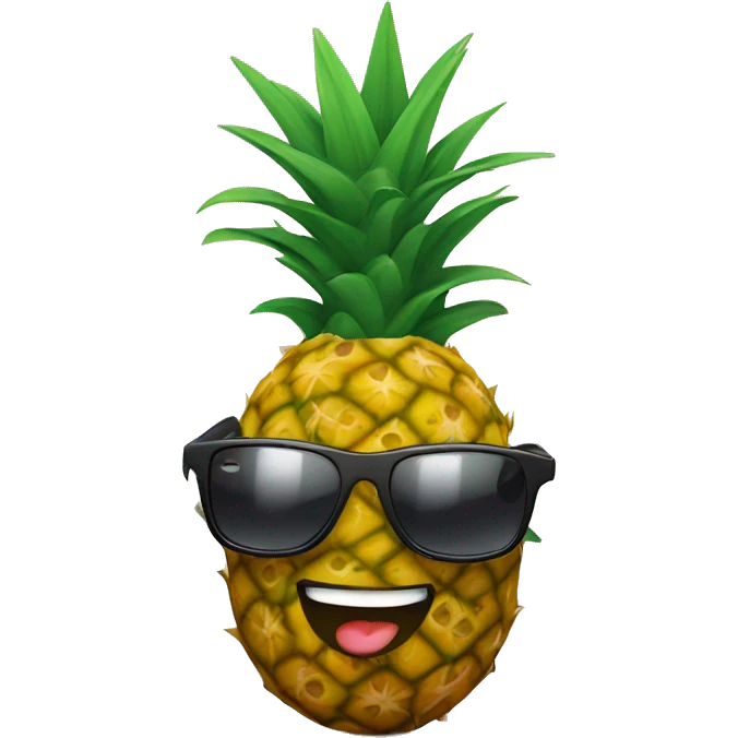 Pineapple wearing sunglasses  emoji
