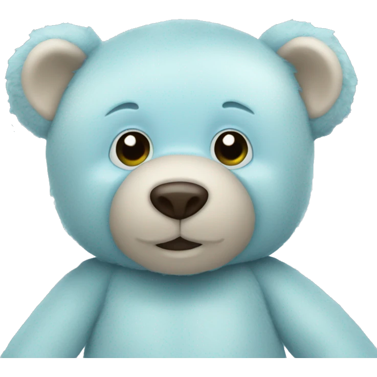pastel blue toy children's teddy bear emoji