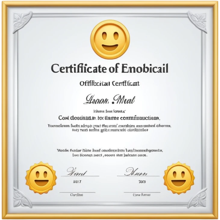certificado  emoji