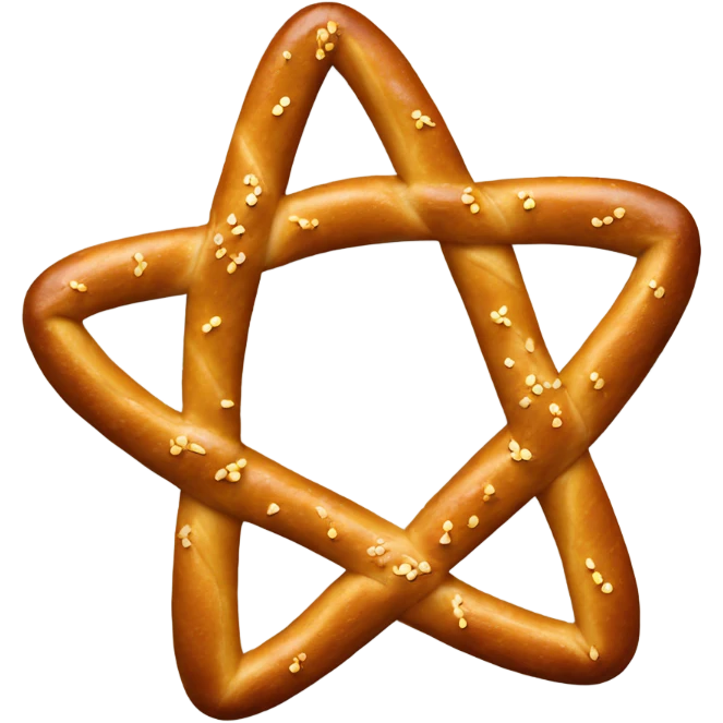 Pretzel in shape of star emoji