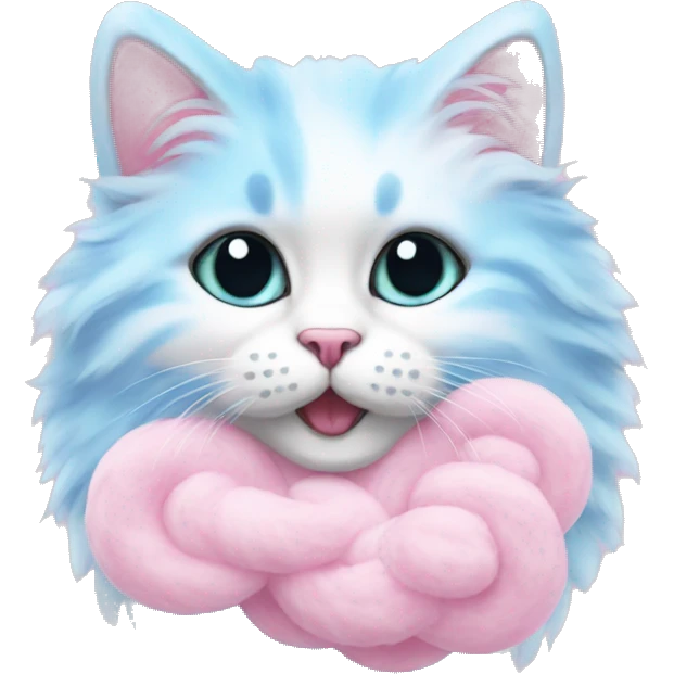 cotton candy cat emoji