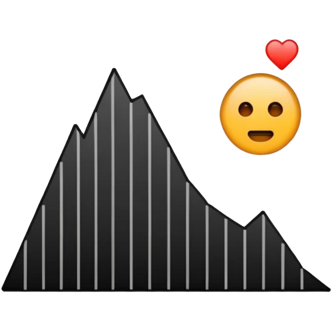 a graph with a negative slope. emoji