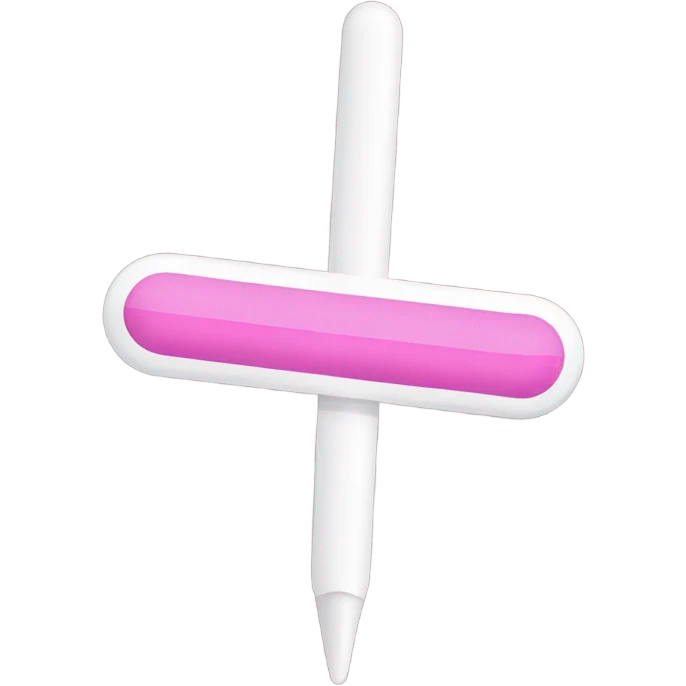 Two pink lines on a white stick pregnancy test  emoji