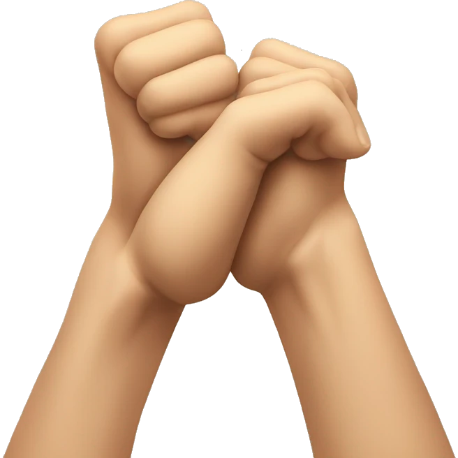 two arms that are arm wrestling in a w-shape emoji