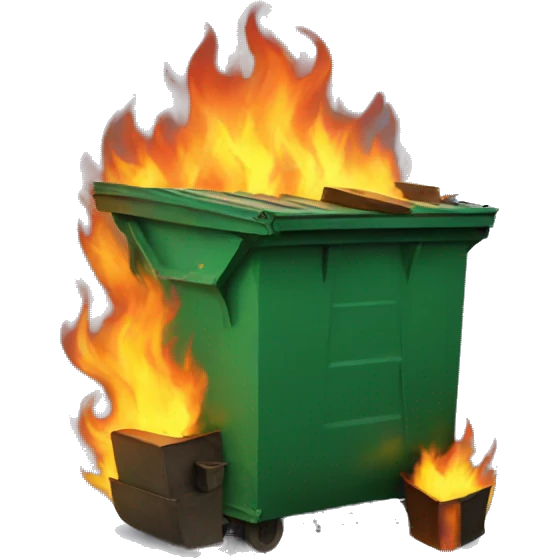 dumpster fire  emoji