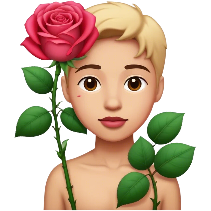 giant rose with dat person emoji