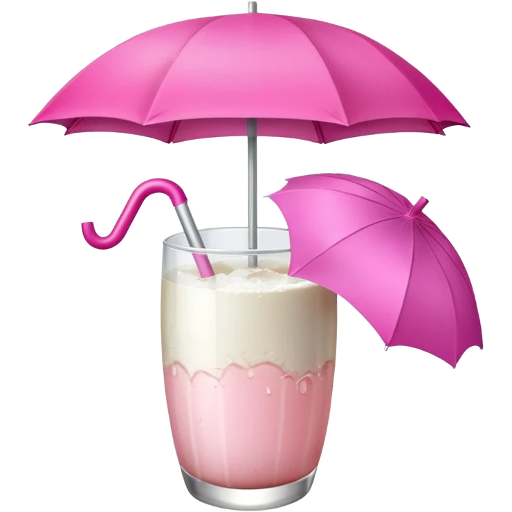 coconut drink with pink umbrella emoji