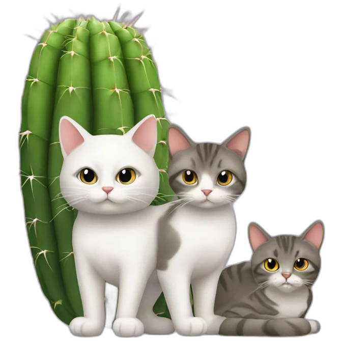 Cacus with cat emoji