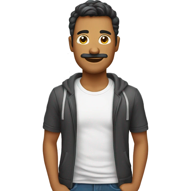 hombre con camiseta divertida estilo de emoji clasico emoji