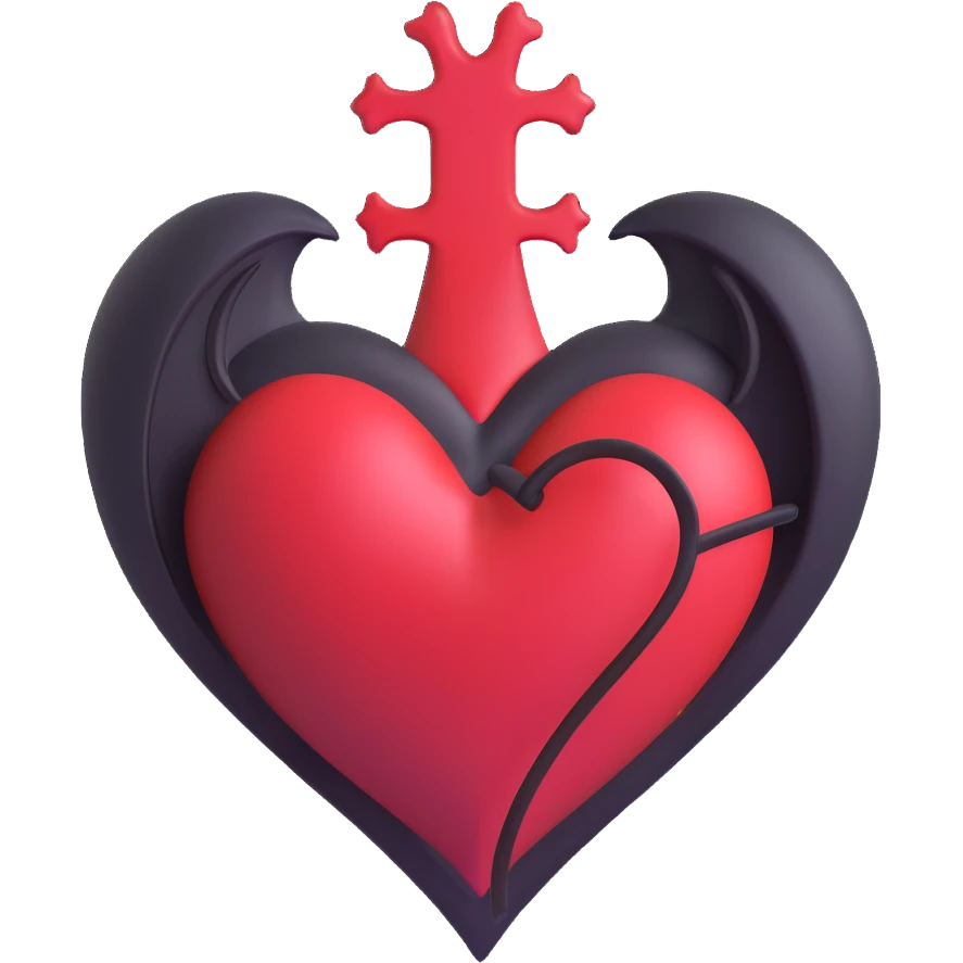3d gothic heart  effect
 emoji