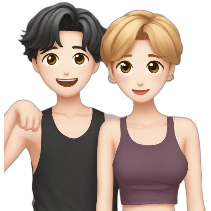 Jimin bts with girlfriend emoji