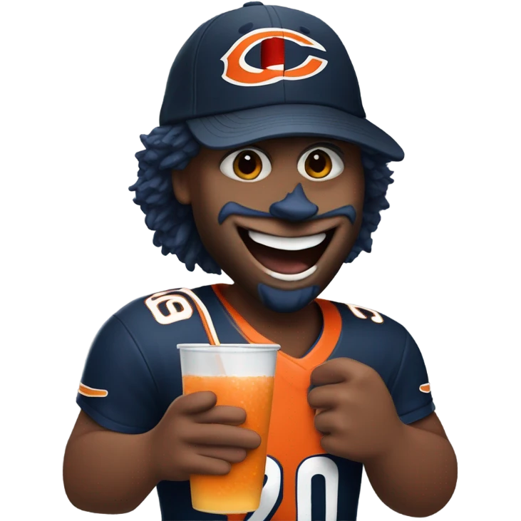 Chicago bears fan drunk emoji