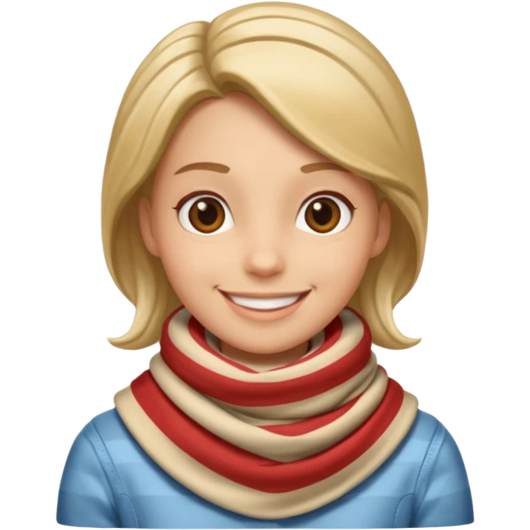 Characters with striped Scarf emoji