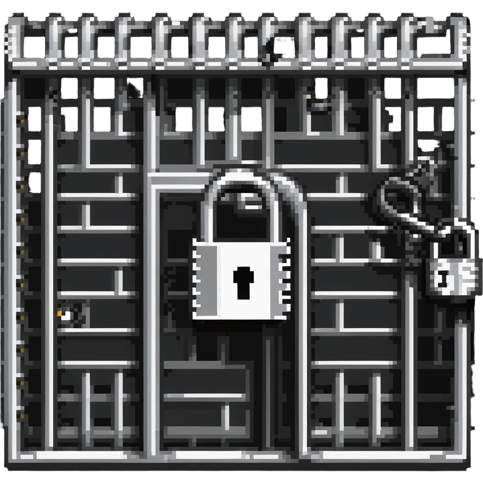 cage with lock emoji