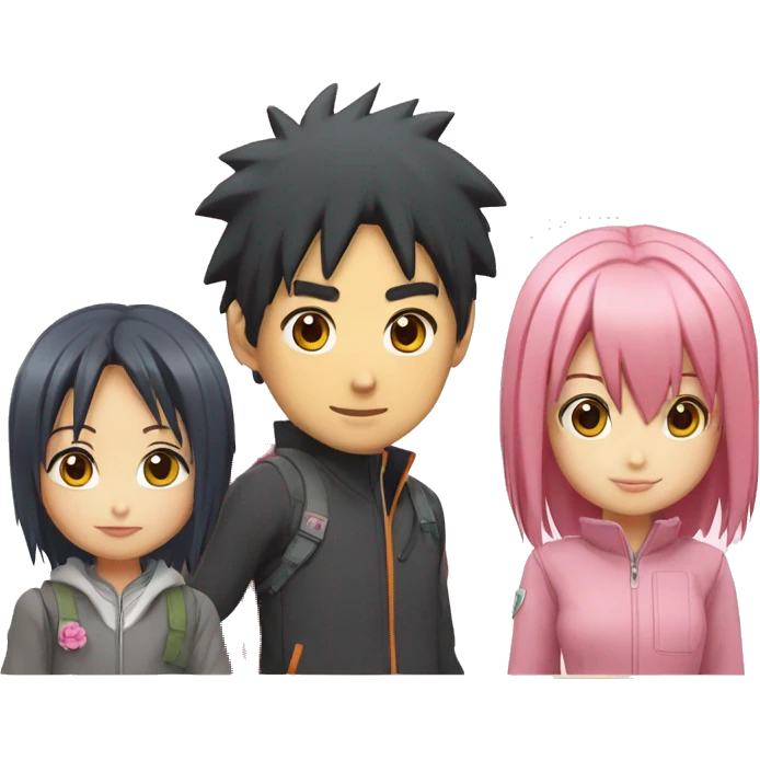 sakura et naruto à l'école  emoji