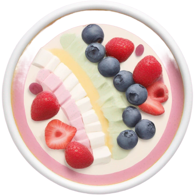 pastel pink and white smoothie bowl emoji