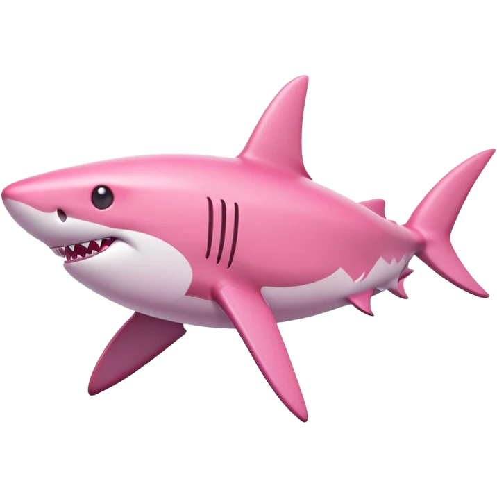 Pink shark emoji