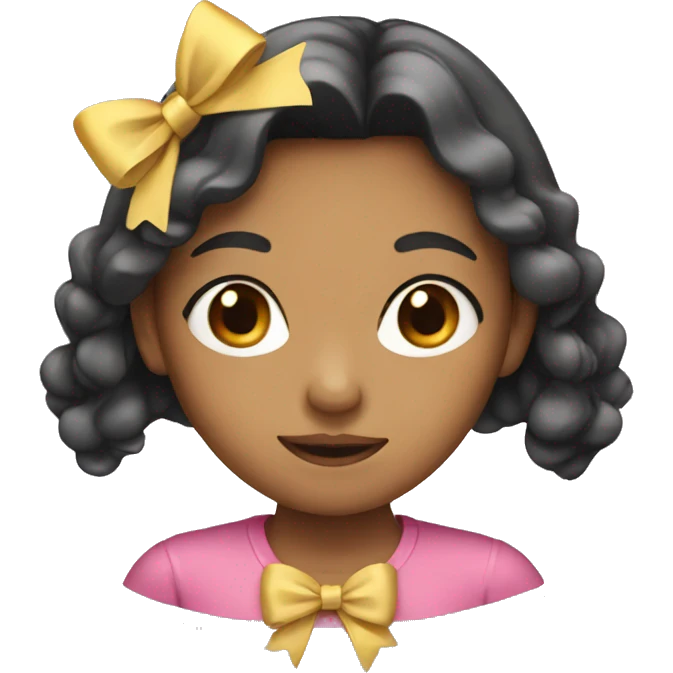 girl with a bow emoji