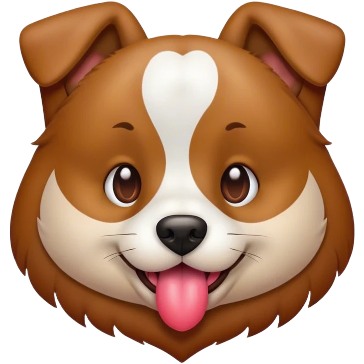 Dog with tongue out and heart in eays emoji